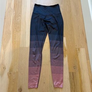 Beyond Yoga Navy and Pink Ombre Leggings